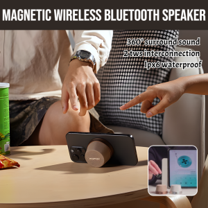 Multifunctional Magnetic Wireless Bluetooth Speaker Super Mini Portable Speaker Bluetooth 5.3 Model 40mm Driver