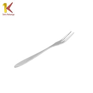 Satu Keluarga Garpu Buah Stainless C946 Fruit Fork Serbaguna Tusukan Buah Kue Puding Garpu 2 Gigi Garpu Kecil Souvenir Pernikahan