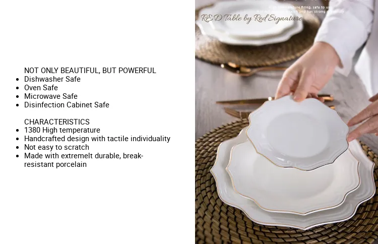 PORCELAIN Plate Dinnerware Plate in sizes Flower Shape