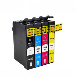 Compatible T1801 T1802 T1803 T1804 T1811 T1812 T1813 T1814 (18XL) Ink Cartridges Replacement for Epson Expression Home XP-202 XP-205 XP-215 XP-302 XP-402 XP-405 Printers Black/Cyan/Magenta/Yellow 4 Colors