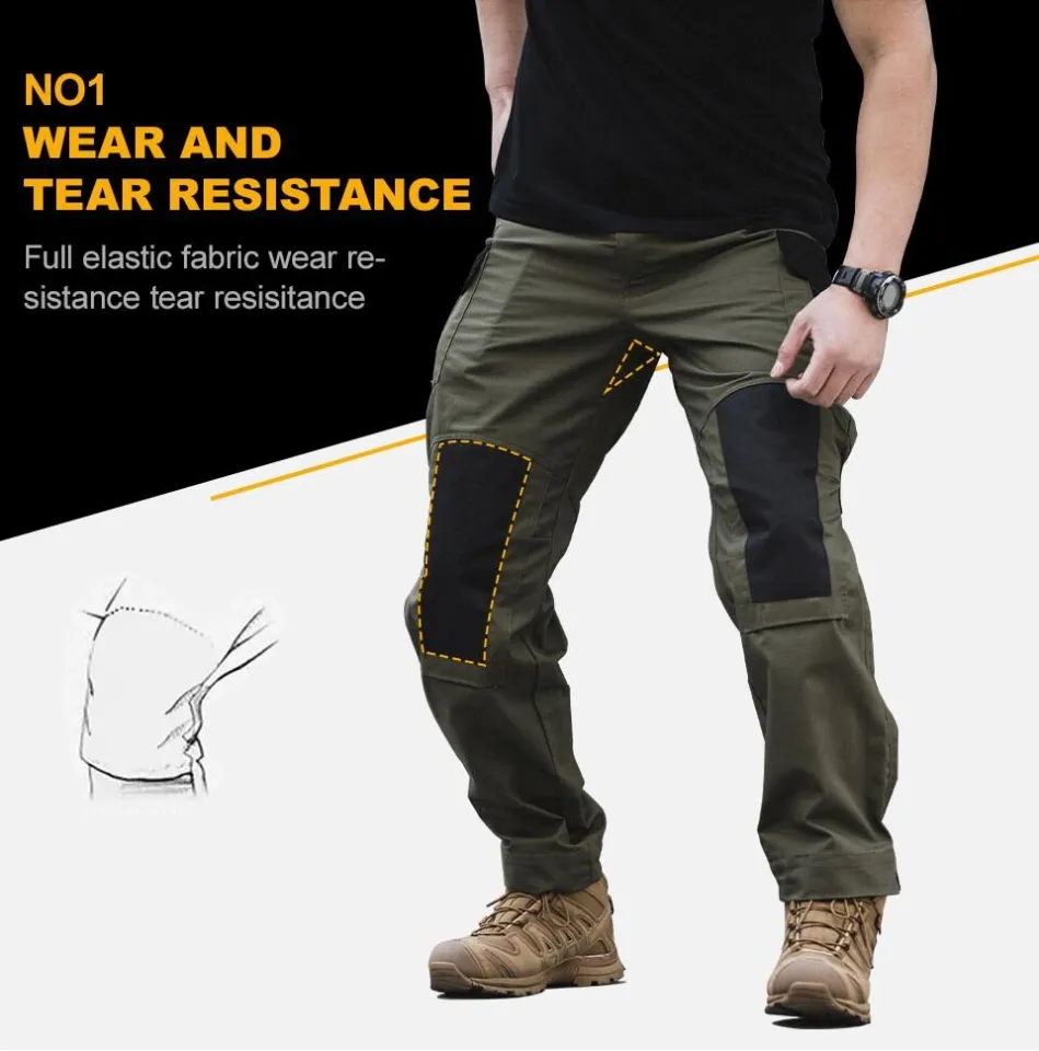 Men's Waist Velcro Multi-pocket Tactical Cargo Trousers | Cargo trousers,  Cargo pants men, Cargo