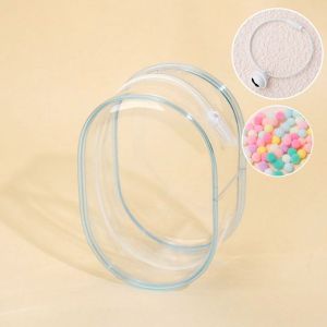 MMLUCK Quả cầu lông Túi Búp Bê ngoài trời trong suốt Có móc khóa chuông Trưng bày Túi đựng búp bê Dễ thương Trong suốt Túi trưng bày búp bê ngoài trời Phụ kiện búp bê
