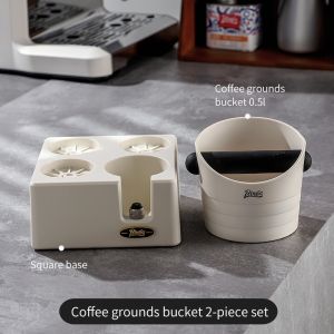 Bincoo Tamper Set Coffee Hammer Base Espresso Machine Portafilter Distributor Handle Special Waste Residue Storage Powder Box Powder Distributor Powder Pressing