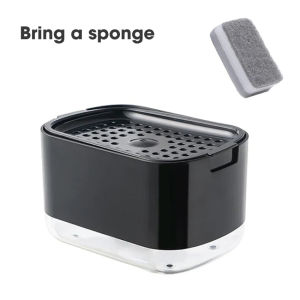 2In1 Dish Soap Dispenser Liquid Soap Pump Dispenser Soap Container With Sponge Holder For Kitchen Bathroom Washing Accessories