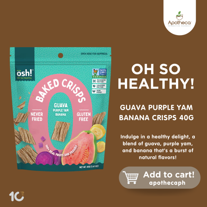 Oh So Healthy! 40g Guava Purple Yam Banana Crisps - Vegan, Gluten-Free ...