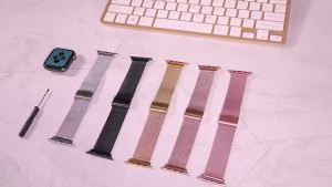 JANSIN Magnetic Loop Strap +Case compatible with watch 7 straps 45mm 41mm watch band 40mm 44mm 38mm 42mm Metal Belt bracelet compatible with watch series 7 SE 6 5 4 3 2 1 strap