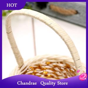 [Chandrae] ตะกร้าสานใส่ดอกไม้ตะกร้ามือถือ1ชิ้นตะกร้าสำหรับงานเลี้ยงงานแต่งงาน