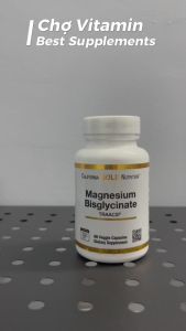 California Gold Nutrition Magnesium Bisglycinate - Cải Thiện Giấc Ngủ Sâu Giảm Căng Thẳng Giảm Stress - Giảm căng thẳng lo âu cải thiện tâm trạng và chất lượng giấc ngủ. + Sức khỏe cơ bắp: Hỗ trợ chức năng cơ bắp giảm chuột rút và co thắt cơ.