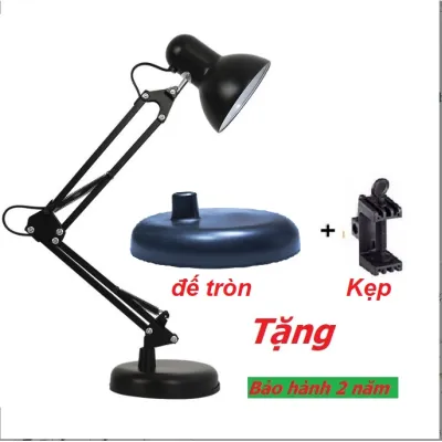 Đèn học để bàn Pixar đèn kẹp bàn đa năng thông minh bóng đèn led [Tặng Bóng] bảo vệ mắt xoay 360