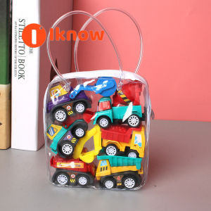 I know 6pcs Car Model Toy Pull Back Car Toys Mobile Vehicle Fire Truck Taxi Model Kid Mini Cars Boy Toys Gift Diecasts Toy for Children