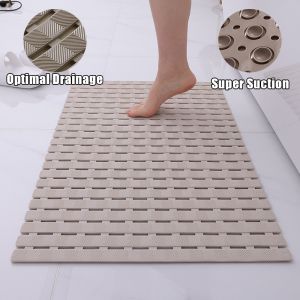 Non-slip bathroom mat PVC Bathroom door Non-Slip Floor Shower Quick Dry Carpet Drainage