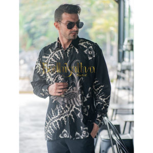 Batik Kemeja Batik Pria Lengan Panjang Ukuran M L XL XXL Bodhisattva