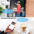 กล้องวงจรปิดไร้สาย 8MP 360° ระบบ WiFi ตรวจสอบแบบเรียลไทม์ กันน้ำ IP67 มองกลางคืน รับประกัน 1 ปี. 