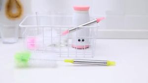 Colorful Water Bottle Brush Soft Fine Hair Flexible Long-handled Drawing Cleaning Brush Soft Bottle Cleaner Glass Cleaning Tool Household Cleaning Tool
