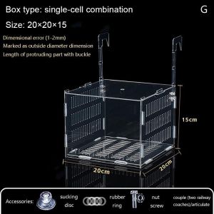 NOBLELYN 1Pcs Hatchery Divider Aquarium Isolation Box Spawning Hatching Small Fry Breeding Box Acrylic Hydroponic Plant Box Fish Tank Accessory