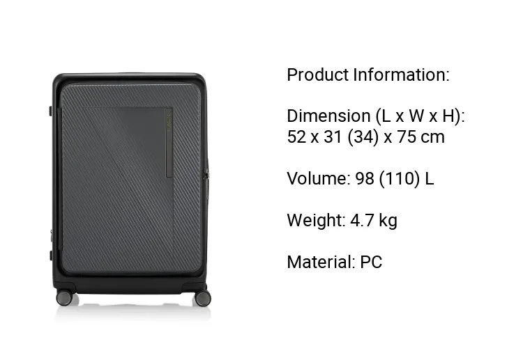 Samsonite Zipprix FT Spinner 75/28 EXP FT | Lazada Singapore