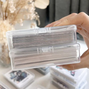 Fantic New Transparent Plastic Storage Box Photocards Small Card Storage Box Desk Organizer Box Classification Box Stationery