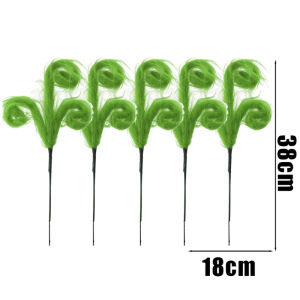 6PCS Green Red Furry Christmas Ornaments DIY Xmas Tree Simulated Branch Decor Home Festival Vase Wreath Decoration Supply