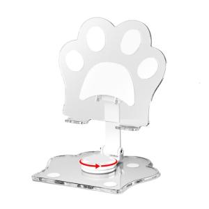 Clear Acrylic Desktop Stand Foldable clear Tablet Holder Adjustable Acrylic Stand for Secure Device Placement