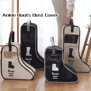 Portable Shoes Storage Bags Long Boots Dust Cover Zipper Pouch Ankle Boots Travel Bags