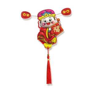 okdeals01 cny decoration 2026 新年装饰品摆件 Traditional Chinese God of Wealth Fridge Magnets Cute Festive Snake Year Hanging Pendent Creative Cartoon New Year Fridge Stickers Indoor Decor