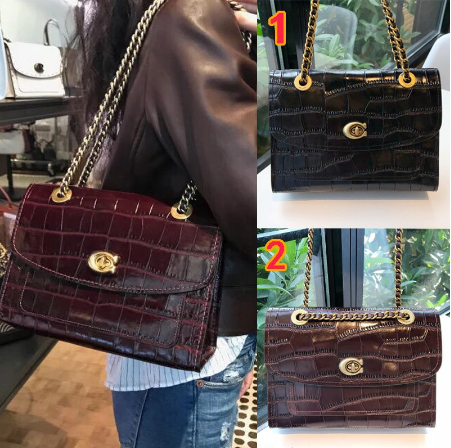 Parker 31637 Shoulder Bag Co@ch Chain Sling Beg Women Handbag 