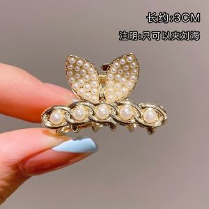 Mini Pearl Rhinestone Hair Claw Retro Diamond Flower Women Girls Crab Claw Clip Small Hairpins Hair Crabs Girls Hair Accessories