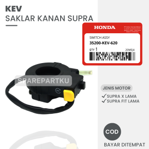KEV SAKLAR KANAN HONDA SUPRA X LAMA / PNP SUPRA FIT LAMA / SAKLAR ON OFF / SAKLAR SEN / SAKLAR SET SUPRA / TOMBOL SAKLAR SUPRA FIT / HOLDER SUPRA X 100 KANAN / SAKLAR SUPRA LAMA / SAKELAR LAMPU / SEIN / KLAKSON