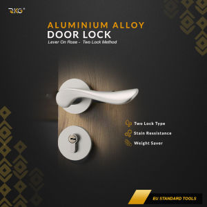 Kunci Pintu Roses Minimalist Curved Split Door Lock Set DRL-500SV