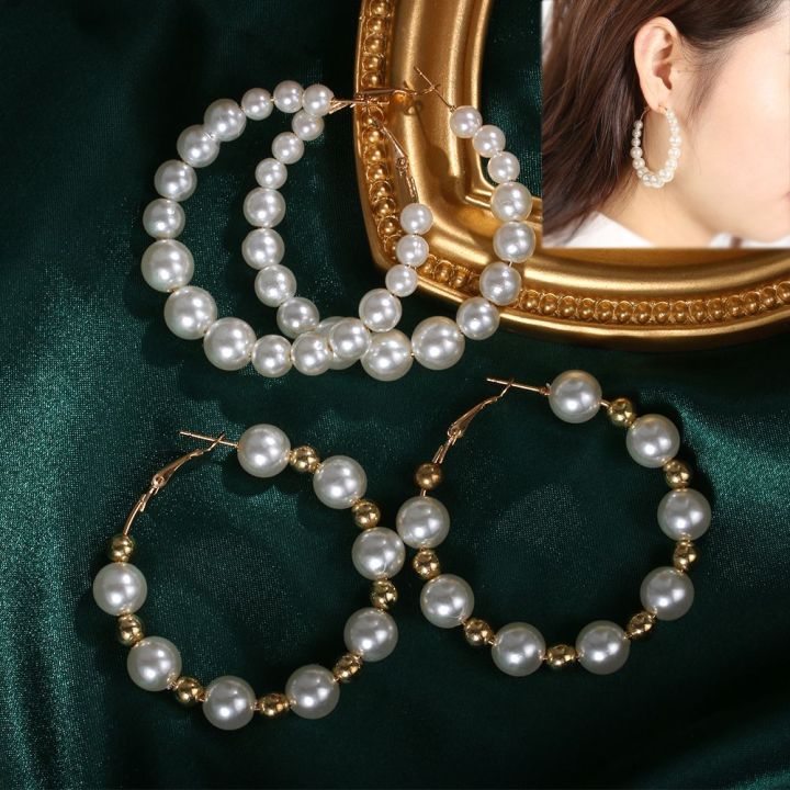 OVERFLOWSHOP87OP1 Women Wedding Engagement Big Circle Drop Dangle Ear ...