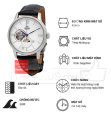 [HCM]Đồng hồ đeo tay nam Orient Sun and Moon open heart RA-AS0011S10B Dây da kính Sapphire size 42mm vỏ thép không gỉ máy Automatic. 