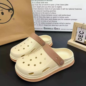 [Free Shipping] New Style Cute Non-Slip Thick-Soled Cartoon-Themed Height-Increasing Outdoor Wear Slip-On Sandals With A Closed-Toe Design