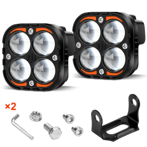 Laser Gun Lamp 200W Mini Driving Light White+Yellow+Red 5-Mode Lighting 20000LM FogLight Headlight for DC 9-85V Motercycle & Cars