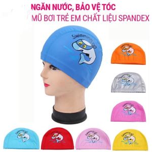 Nón Bơi vải cho bé mũ Bơi Vải Tráng Cao Su Chống Thấm Nước Cho Bé - QUYENSPORTS