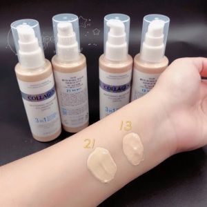 【MY Girl】Made In Korea 100ML 3in1 Collagen Whitening Anti Wrinkle Moisture Foundation SPF15 Waterproof Sun Protection