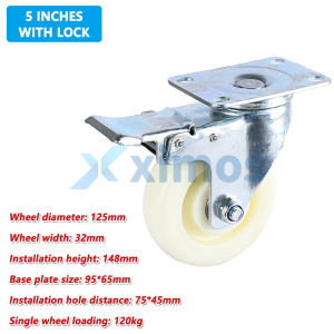 Xximos 3inch To 5inch Trolley Wheels Caster Wheel Heavy Duty Wheels Fixed / Rotate Wheel(With Lock & Without Lock)
