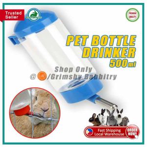 GLP Pet Bottle Drinker | with Stainless Ball Tip | Waterer Drinking Bottle for Dog Cat Rabbit Guinea Pig Hamsters