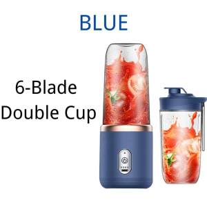 2Cups 520ml Portable Small Electric Juicer Stainless Steel Blade Cup Juicer Fruit Automatic Smoothie Blender果汁机 榨汁机