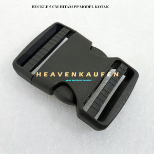 Buckle Kunci Sodok Lebar Lubang 5 cm Warna Hitam Material PP Model Kotak Murah Harga Per 4  Biji
