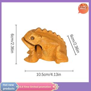 Graceful Lucky Thailand Wood Thailand Traditional Craft Wooden Lucky Croaking Musical Instrument Home Office Desk Decor Lucky Frog Crafts