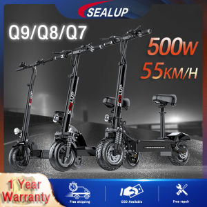 SEALUP Q7/Q8 Daily Commute Electric Bike Portable Foldable Escooter Ebike for Adult Teenager 200KG Double Turn Lights and E-ABS Disc Brake Waterproof IP54 Distance 40-150KM Top Speed 55KM/H  Sports Hover Board e-scooter
