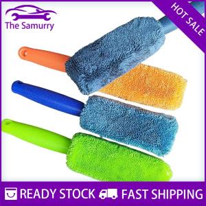 Samurry ✨Hot Sale✨ Car Cleaning Brush Portable Plush Tire And Rim Car Care Accessories Multifunctional Brush Tool Car Cleaning Wheel Brush