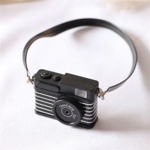 VCH Accessories Dollhouse Decoration 1/12 Doll 1/6 Doll BJD Retro Miniature Digital Camera Doll SLR Camera Dollhouse Miniature Camera Mini Doll Camera