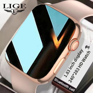 LIGE watch for women Full Touch Screen Heart Rate Blood Pressure Bluetooth Call Waterproof Watches Sports Fitness Tracker watch men+ Box