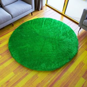 Karpet Bulurasfur bulat isi polyfoam ukuran diameter 100cm tebal 25cm LP