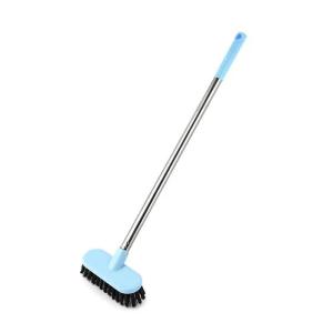 Floor Scrub Brush with Long Handle Stiff Bristles Hardwood Floor Scrubber Multi-Purpose Cleaning Brush
