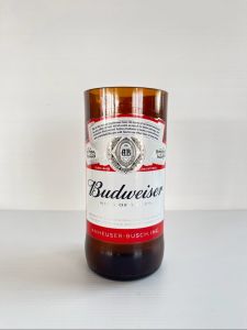แก้วตัดจากขวด Budweiser แก้วสวยๆ DIY
