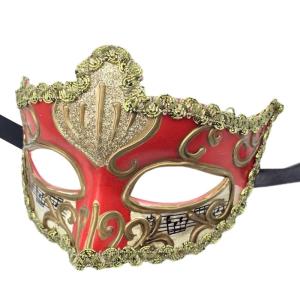 Hand Painted Masquerade Mask Half Face Mask Halloween Party Eye Mask for Adult Men Women Masquerade Costume Accessories