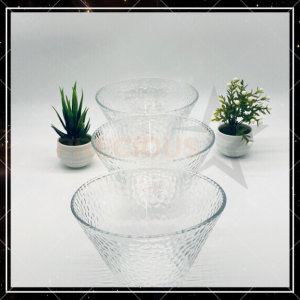 [4PCS] 800ML Transparent High Quality Round Glass Bowl/Glassware
