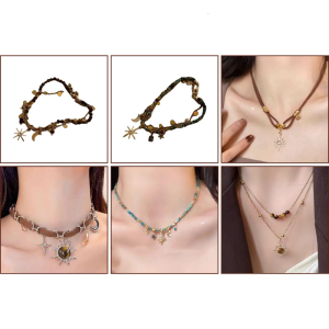 Women Vintage Beaded Bracelets with Flower Pendant Aesthetic Charm Bracelet Handmade for Woman and Girl Present